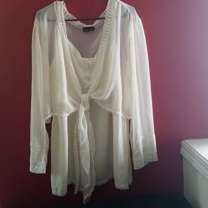 Lane Bryant Cream Blouse